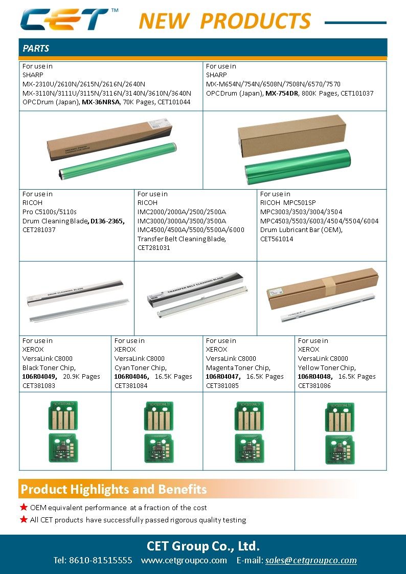 CET reveals latest new products