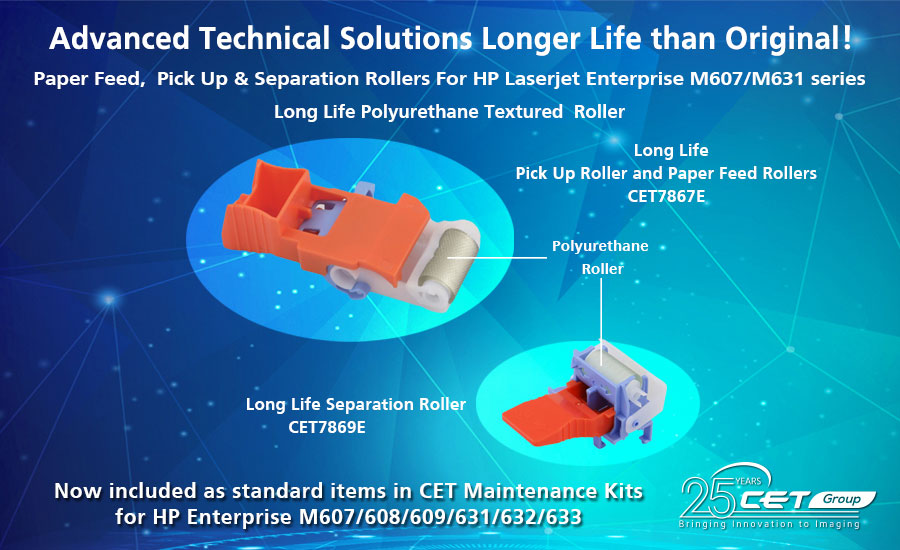 CET introduces new paper pickup and separation rollers