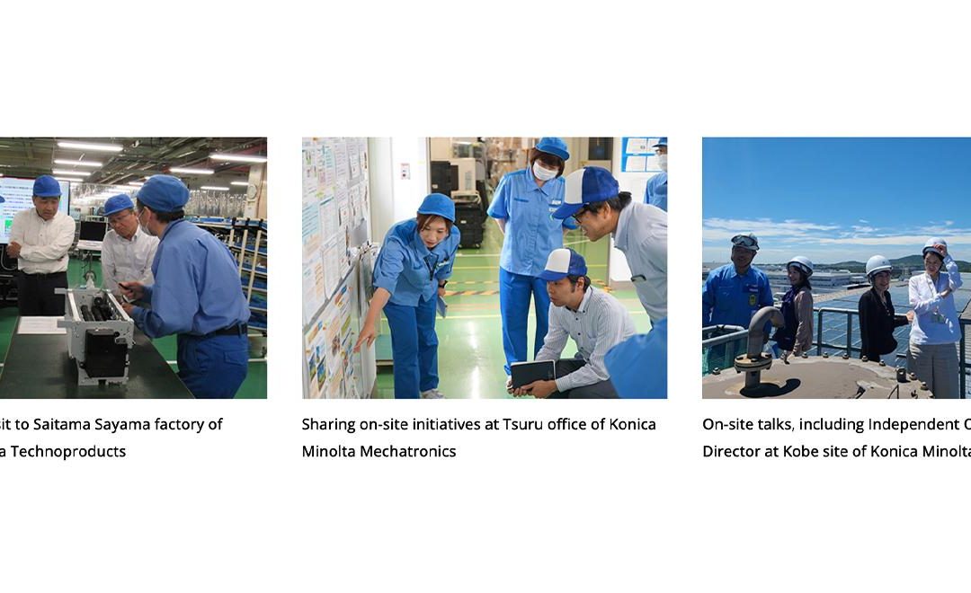 Konica Minolta’s executives visit production sites ahead of “Safety Day”